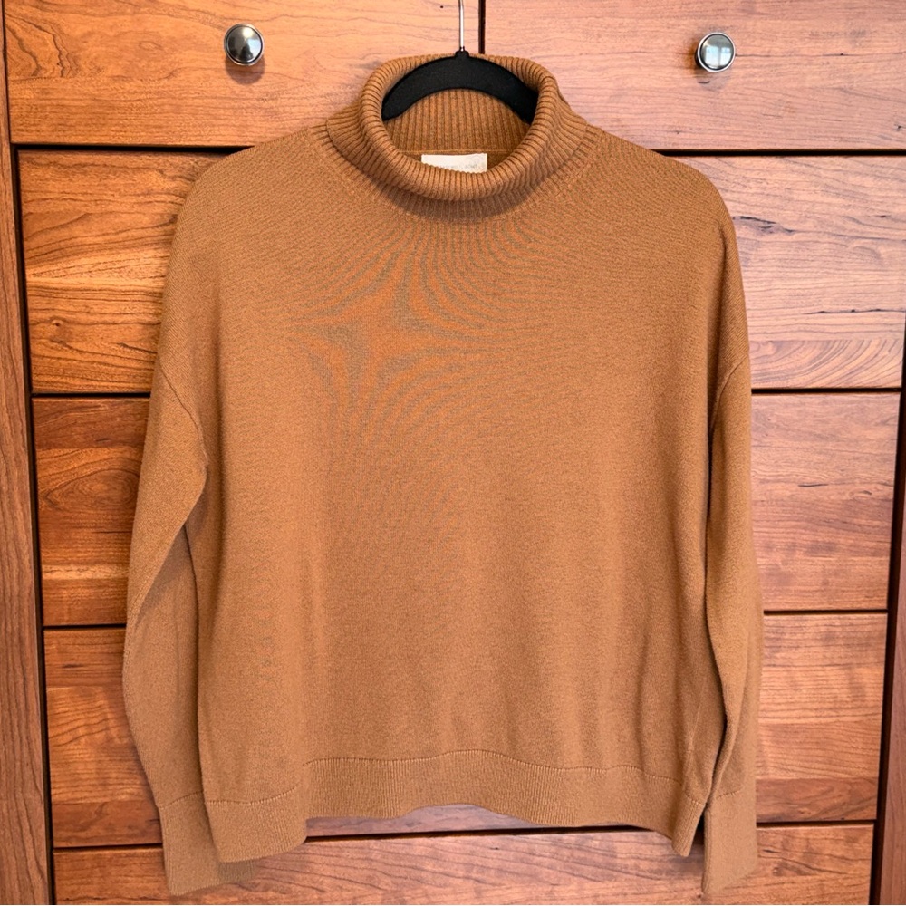 Treasure & Bond Camel Ribbed Sweater